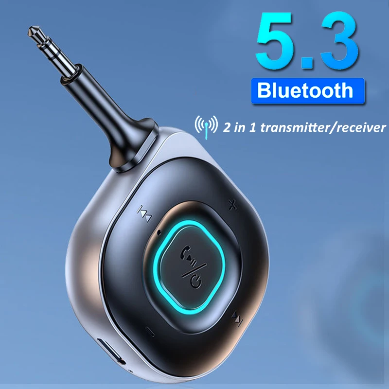 

2 in 1 Bluetooth 5.3 Transmitter Receiver 3.5MM AUX aptX Adaptive LL HD Wireless Adapter Connect Two Bluetooth Headsets Phones