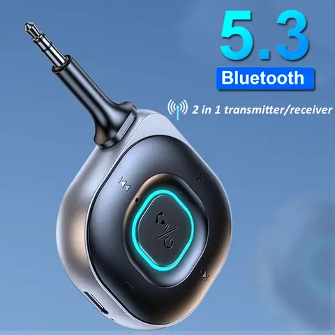2 in 1 블루투스 5.3 송신기 리시버, 3.5mm AUX aptX 적응형 LL HD 무선 어댑터, 2 개의 블루투스 헤드셋 전화 연결