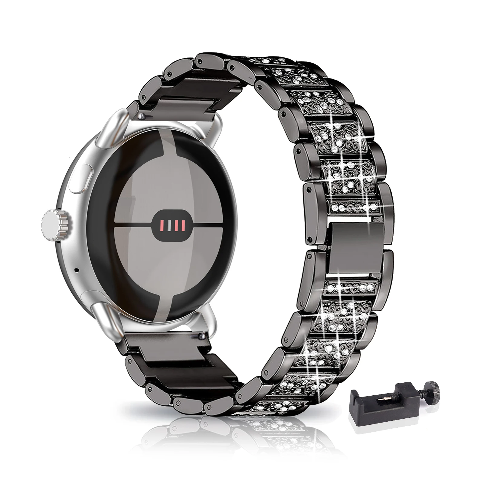

Diamond Bands for Google Pixel Watch 1/2/3 41mm Band, Glitter Metal Strap for Women