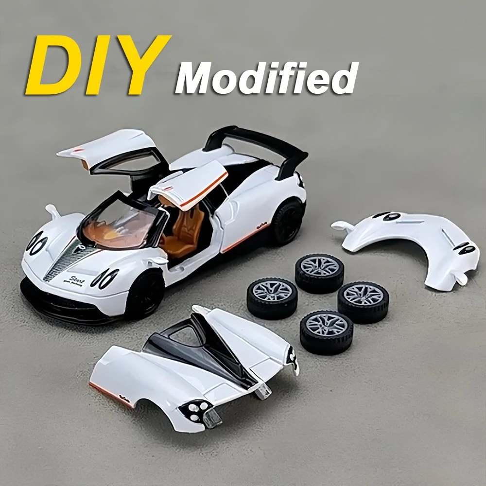 

1:43 Pagani Zonda R Models AE86 Miniature Toys Diecast Alloy Cars Quick Detachable Fun Assembling Toy Children's Christmas Gifts