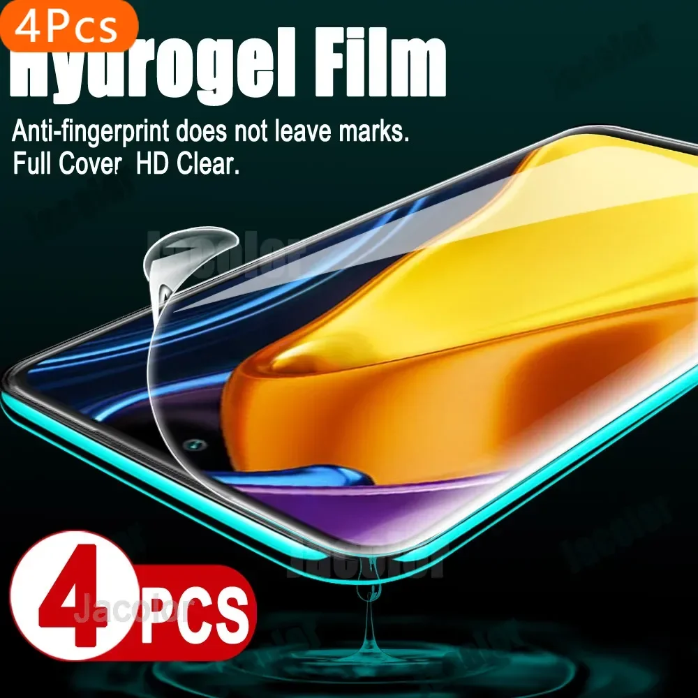 4PCS Per Xiaomi POCO M3 Pro 5G/4G Pellicola Idrogel di Sicurezza Per Xiomi Pocophone M3 M3Pro Pellicola Protettiva Morbida Non In Vetro Temperato