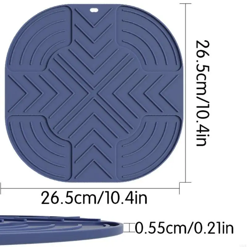 Keset Dapur Silikon Pelindung Permukaan Tahan Panas Pelindung Lantai Tahan Air Tekstur Silikon untuk Oven Penggorengan Udara