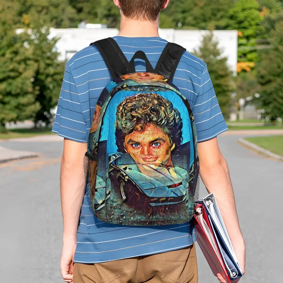 David Hasselhoff-mochila escolar de dibujos animados para niños y niñas, morral de viaje para estudiantes, bolso de hombro de gran capacidad