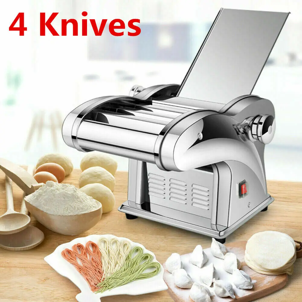 

4 knives 110V Multifunction Electric Auto Dumpling Dough Skin Noodles Pasta Maker Machine