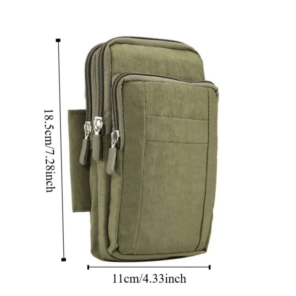 Gürteltasche Outdoor-Handytasche Umhängetasche Dreilagiger Handyhalter Nylon-Tragetasche Smartphone-Tasche für Männer und Frauen – Detail 1