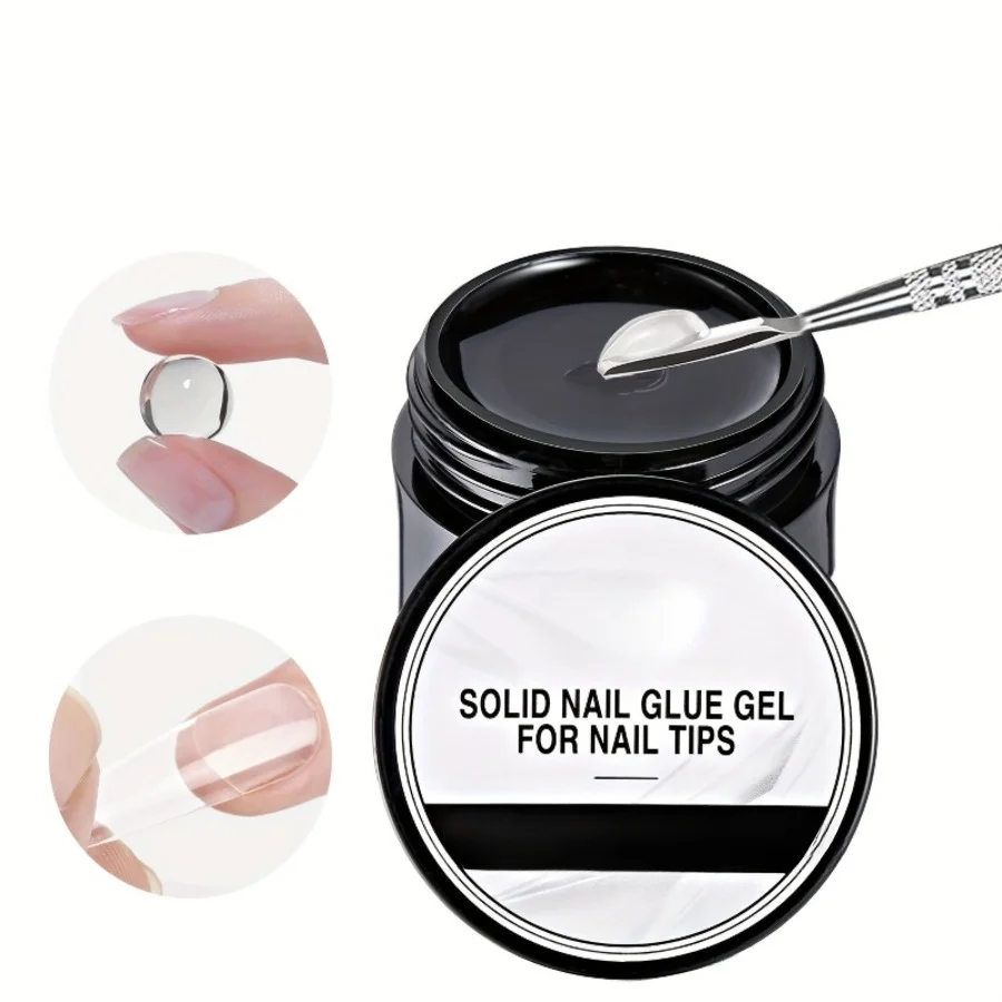 1/2 PCS Solid nail glue gel, press on nail glue solid acrylic nail glue gel for false nail tips, non-stick carving gel UV LED