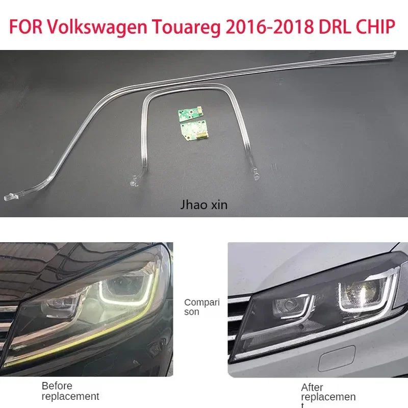 

Для Volkswagen Touareg 2016-2018 автомобильные фары DRL световые полосы ангельские глазки чип балластный модуль запасные части