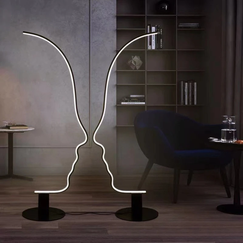 Aluminum LED Floor Lamp Modern Creativity Floor Light Tricolor RGB Color Living Room Lighting Lamps