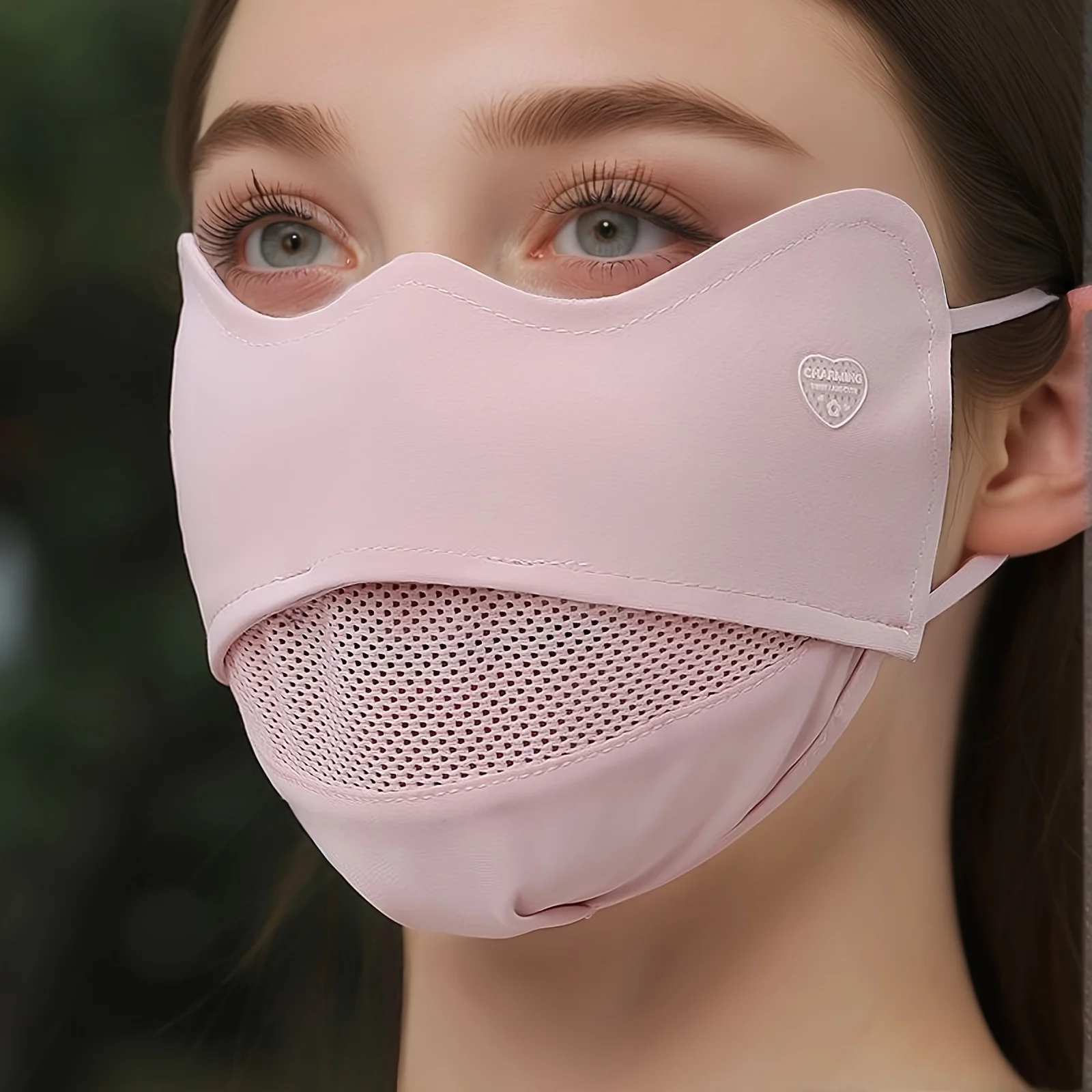 

3D-маска для лица из дышащей сетки с охлаждающим эффектом для велоспорта и походов, маска из ледяного шелка с защитой от солнца, регулируемая, эластичная, с защитой от УФ-излучения