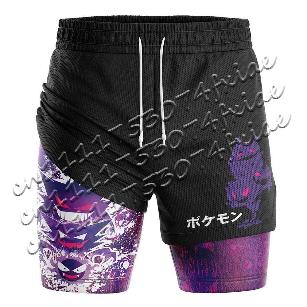 shorts-esportivos-2-em-1-para-homens-mulheres-nova-linha-de-evolucao-gengar-pokemon-estampa-de-anime-tipo-fantasma-shorts-respiraveis-para-fitness-e-academia