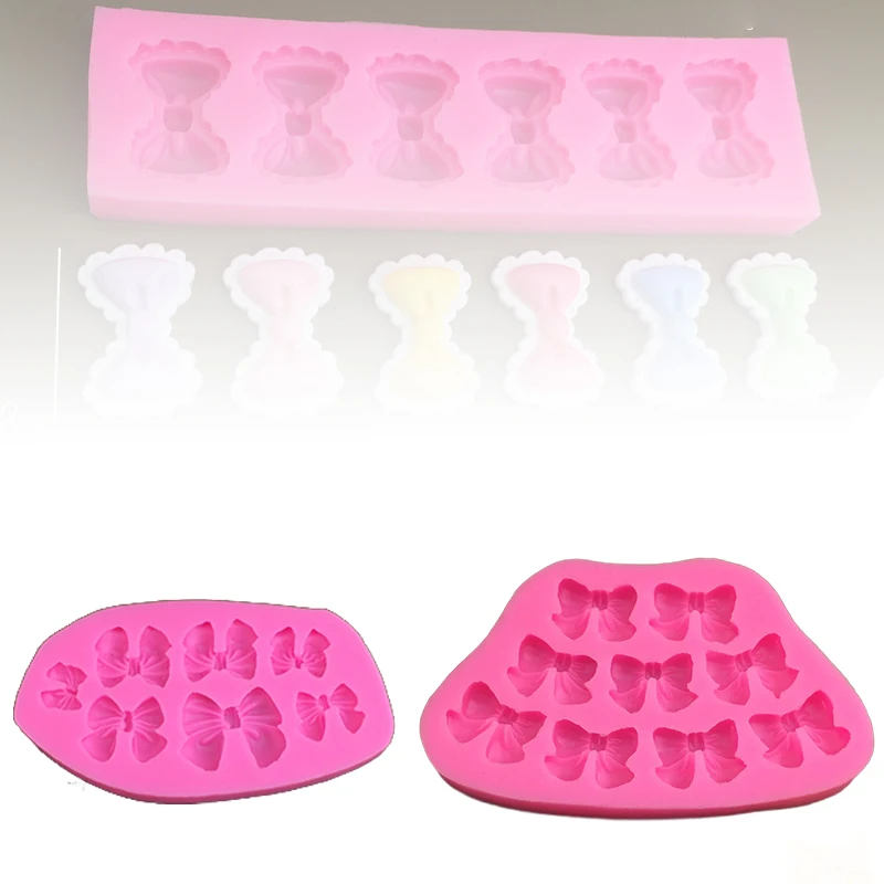 

Cute Cartoon Flowers Bow Bee Fondant Silicone Molds Chocolate Candy Baking Mold DIY Cupcake Fondant Cake Decorating