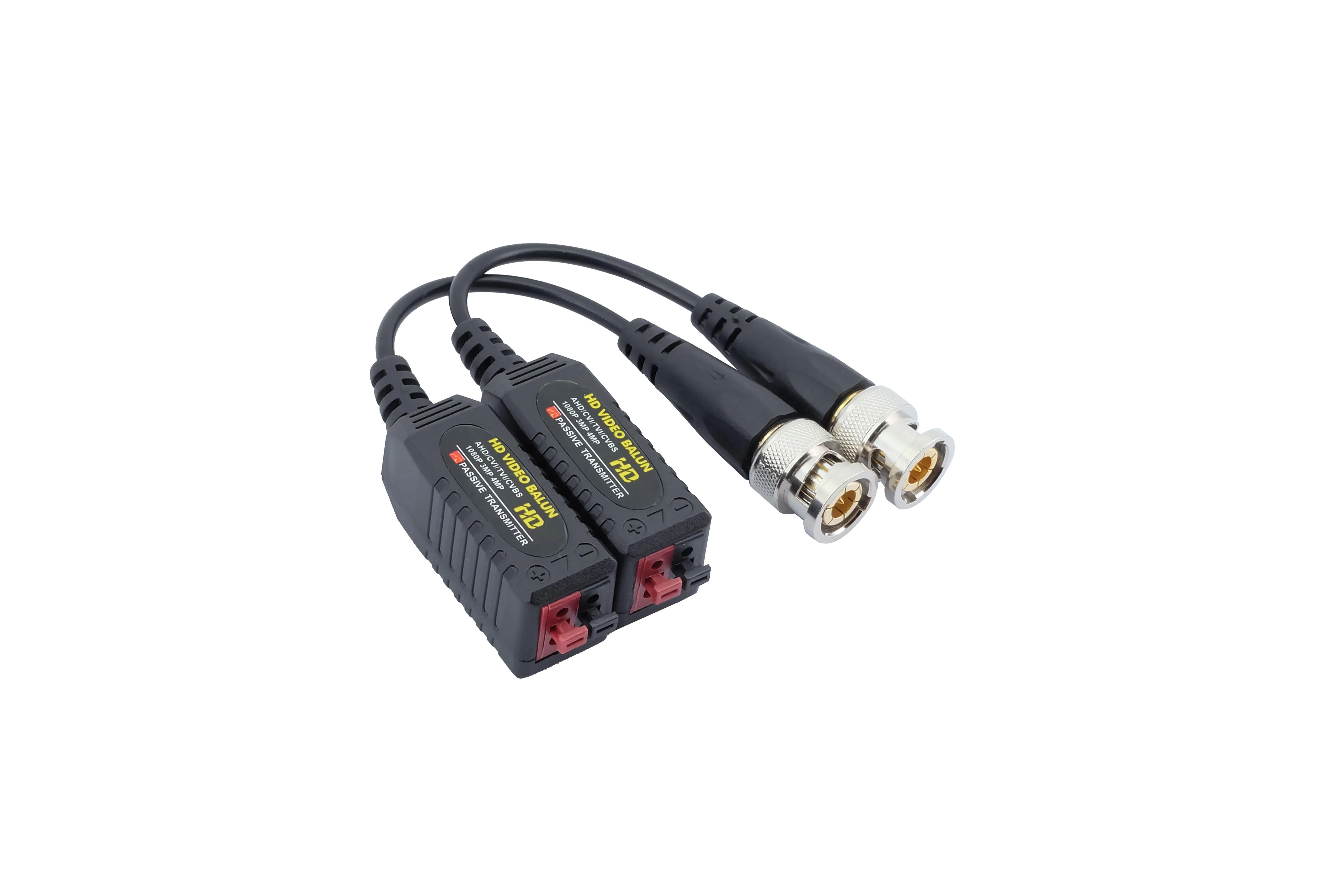 HD Passive Video Balun BNC Transceiver Cable, Twisted Pair Camera Accessories for AHD CVI TVI CVBS CCTV, 1080P 3MP 4MP
