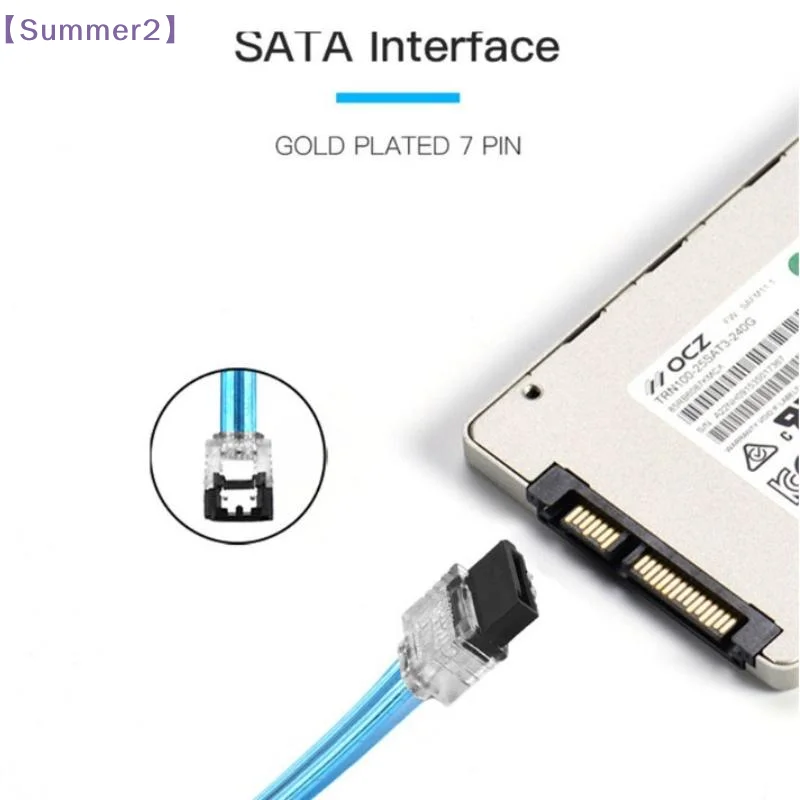 SATA 3.0 III 6Gb/s 10cm Hard Disk Drive Data Serial ATA Straight Cable 26AWG For HDD SSD Cord Line 7pin SATA Cable〔Sum2〕