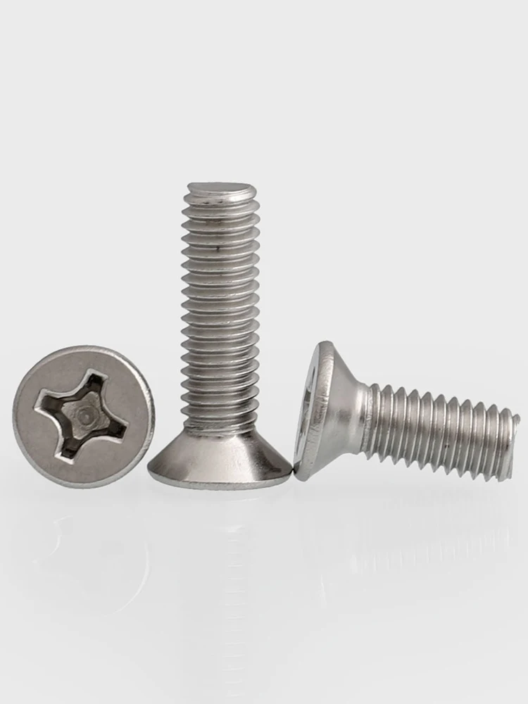 M1 M1.2 M1.4 M1.6 M2 M2.5 M3 304 Stainless Steel Cross Countersunk Head Screws Flat Head Phillips Screw