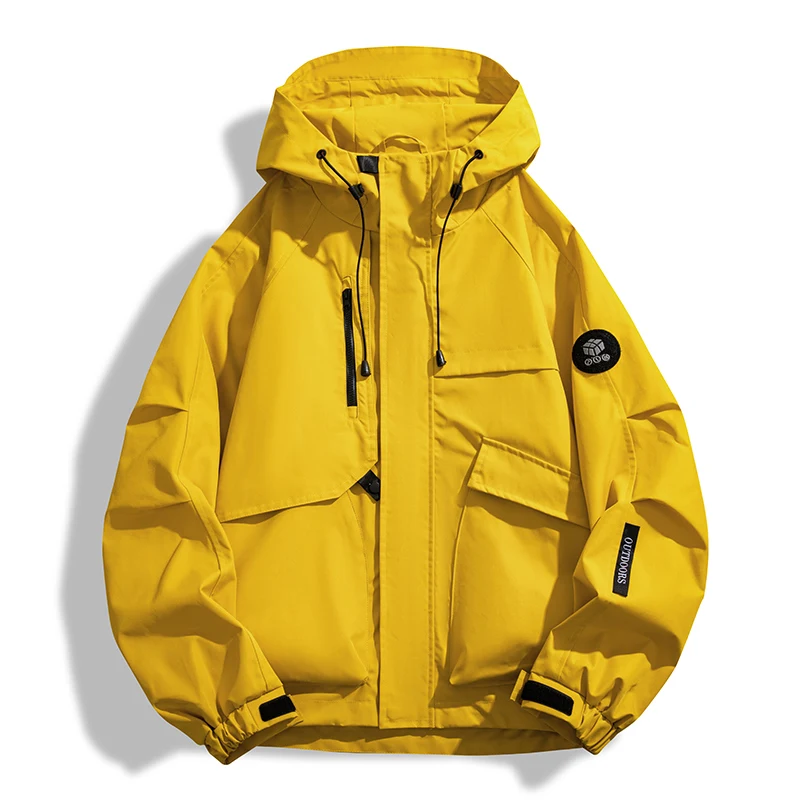 

Outdoor Windproof Hooded Jacket 2025 New Sports Waterproof Jacket Casual Zipper Jacket Functional Casual Work Fashionable Coat