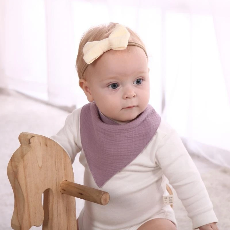 M76C 5 stks baby baby katoenen slabbetje pasgeboren kleur voor driehoek sjaal voeden speeksel handdoek bandana spuugdoekje