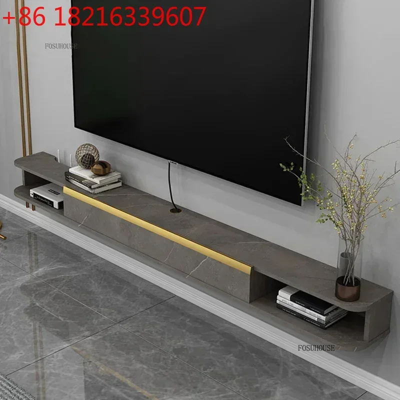 TAO Simple Wooden TV Stands Nordic Small Apartment Hanging Wall Mounted TV Cabinets Modern Home Furniture Creative Set-top Box R