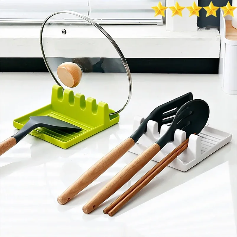 

1Pcspatula Rack Pot Lid Rack Shelves Counter Top Shovel Spoon Shelf Soup Spoon Pad Put Soup Spoon Chopsticks Holder