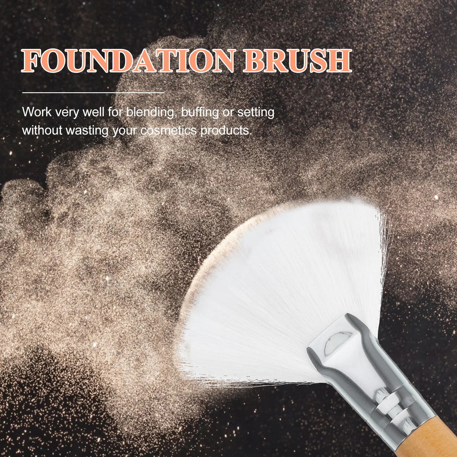 2-teiliger loser Puderpinsel mit weichen Borsten für die Gesichtsdekoration, Puder-Rouge, Hervorhebungsfächer, Make-up-Pinsel, Gesichtsapplikator für Damen und Mädchen