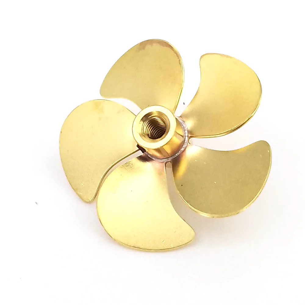 1PC RC Scale Boat Propeller Diameter 35mm M4 5-Blades Copper Prop for RC Boat Scale Marine Submarine Tug Fishing Model Boat