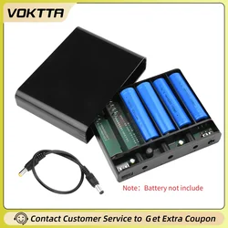 6 18650 Lithium Battery Welding-Free Diy Kit Dc Ups Power Supply Optical Modem Router Uninterruptible Power Supply 5V 9V 12V