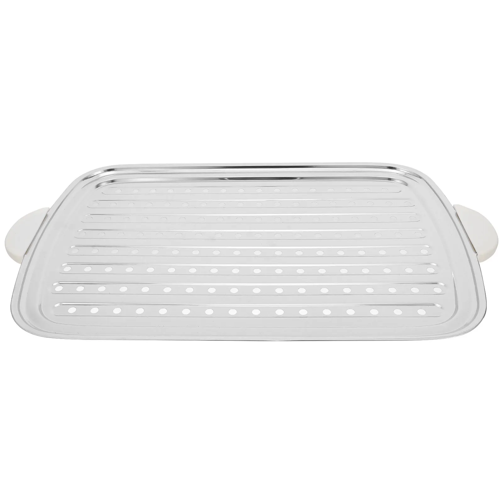Rectangular Steamer Divider Plate 304 Stainless Steel Steaming Rack Insert Multipurpose Food Steamer Rack for Vegetable Fish