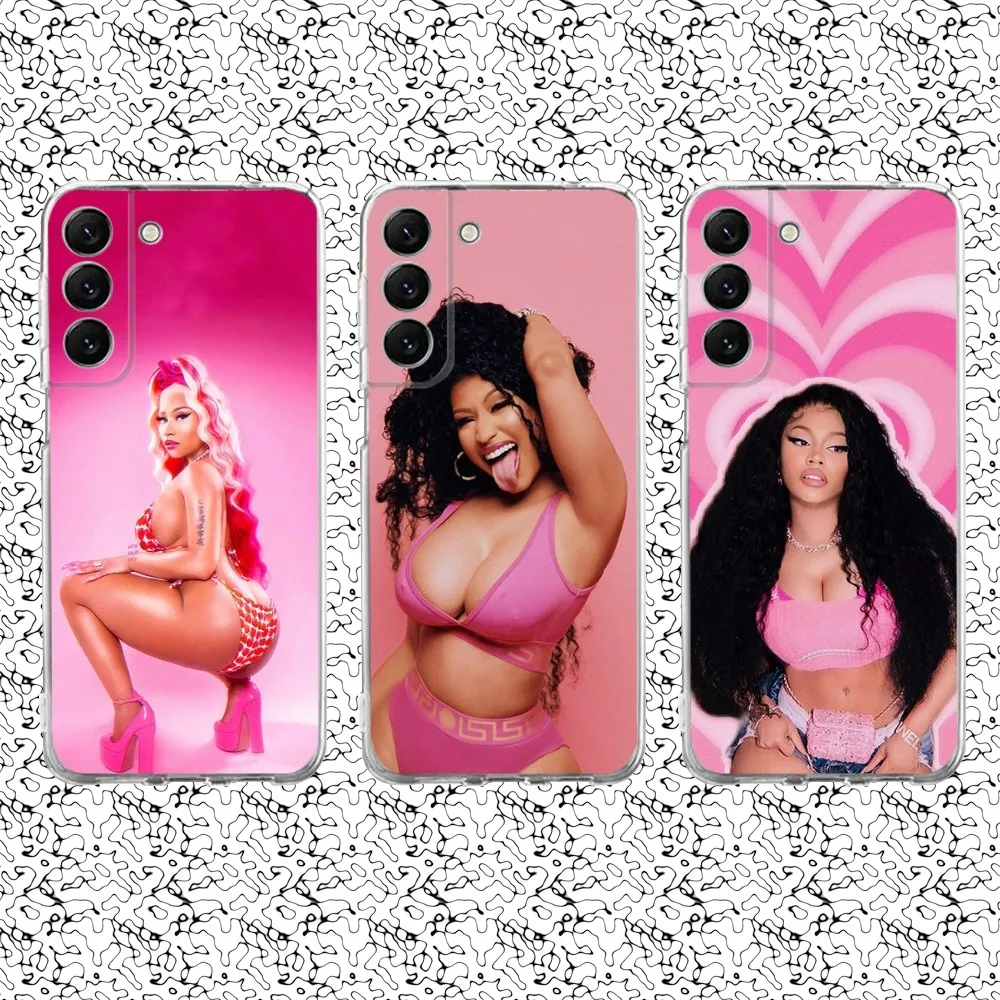 Singer Nicki M-Minaj Phone Case Silicone For Samsung S30,S23,21,22,20 Ultra,S20 FE lite,S10,9,PIus Note20ultra Cover Clear