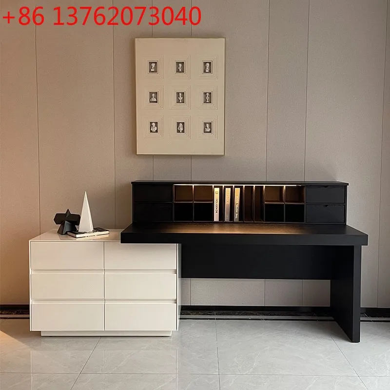 Comò laccato nordico, scrivania moderna e minimalista per camera da letto, mobile TV