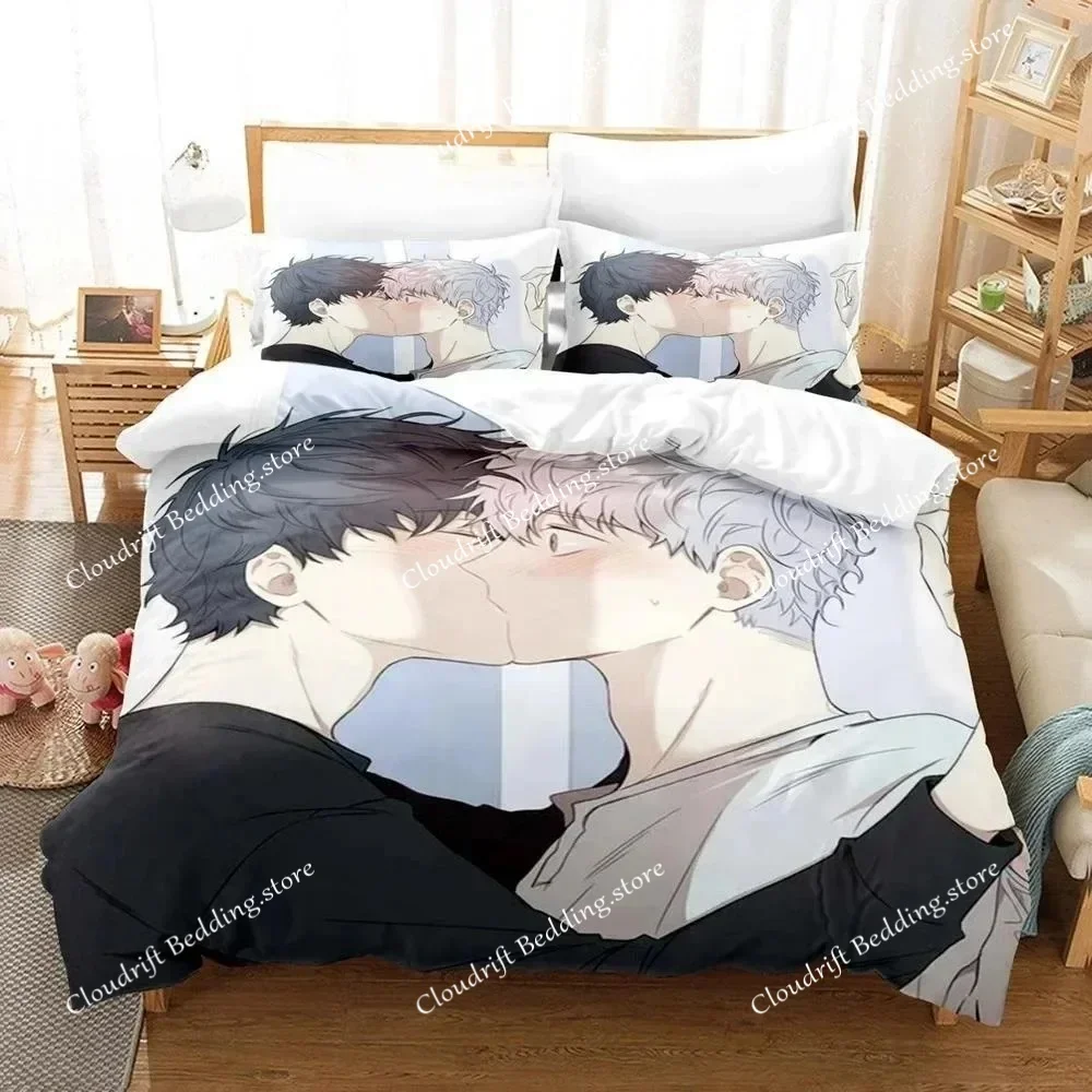 3d Cartoon Cherry Blossoms After Winter Bedding Set Single Twin Full Queen King Size Bed Set Adult Kid Bedroom Duvet cover Sets