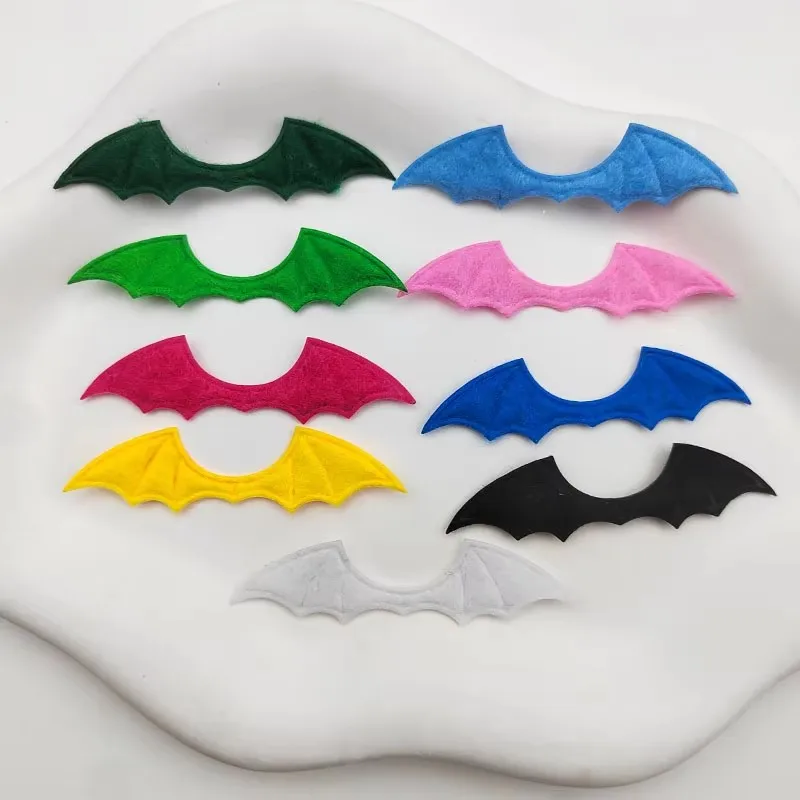 42 Stück/Set, 6 x 1,5 cm, Vampirflügel aus Vliesstoff, gepolsterte Applikationen zum Selbermachen von Halloween-Kostümen, Vampir-Haarspangen-Dekoration, Aufnäher. – Detail 5