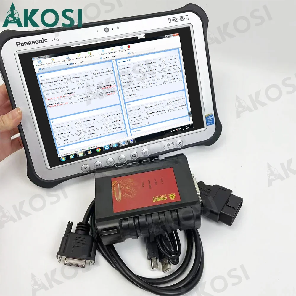 

FZ G1 tabelt+EOL OBD Diagnostic Calibration Tool Engine Scanner Detector for SINOTRUK HOWO SHACMAN WeiChai Heavy Duty Truck