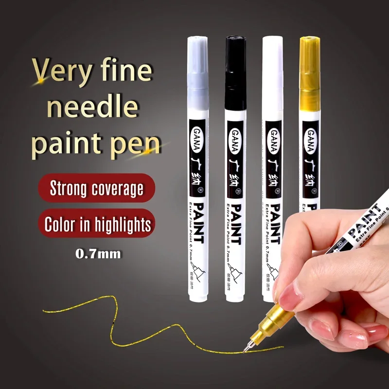 Permanent Paint Pens set for Rock Painting, Stone, Ceramic, Glass, Wood, Canvas 0.7mm 2.8mm Acrylic Paint Markers Extra-fine Tip