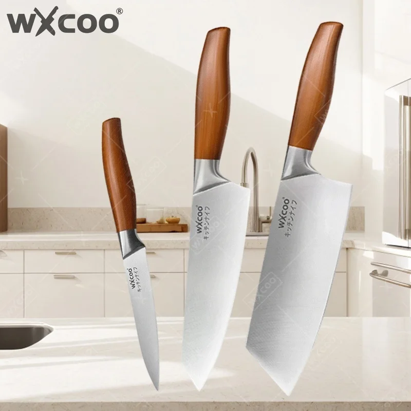 WXCOO Professional Boning Knife Stainless Steel Meat Cleaver Chef Knife Kitchen Tool Fruit Knife Cooking Knives