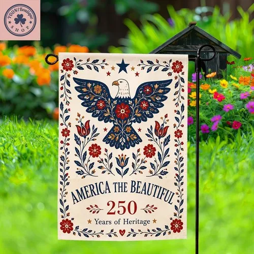 America The Beautiful Garden Flag Patriotic USA Americana Outdoor Banner ZZY