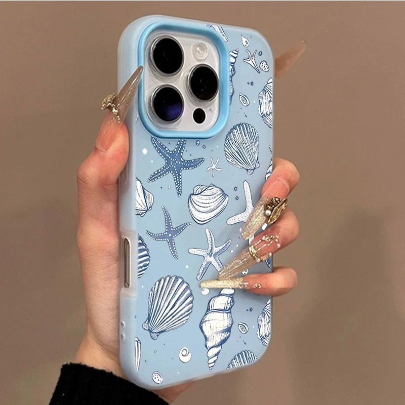 Чехол для телефона с дизайном «Морской Желе» синего цвета для iPhone 11 12 13 14 15 16 17 Pro Max 17 Air 17e 16e 16 7 8 Plus X XS XR SE2