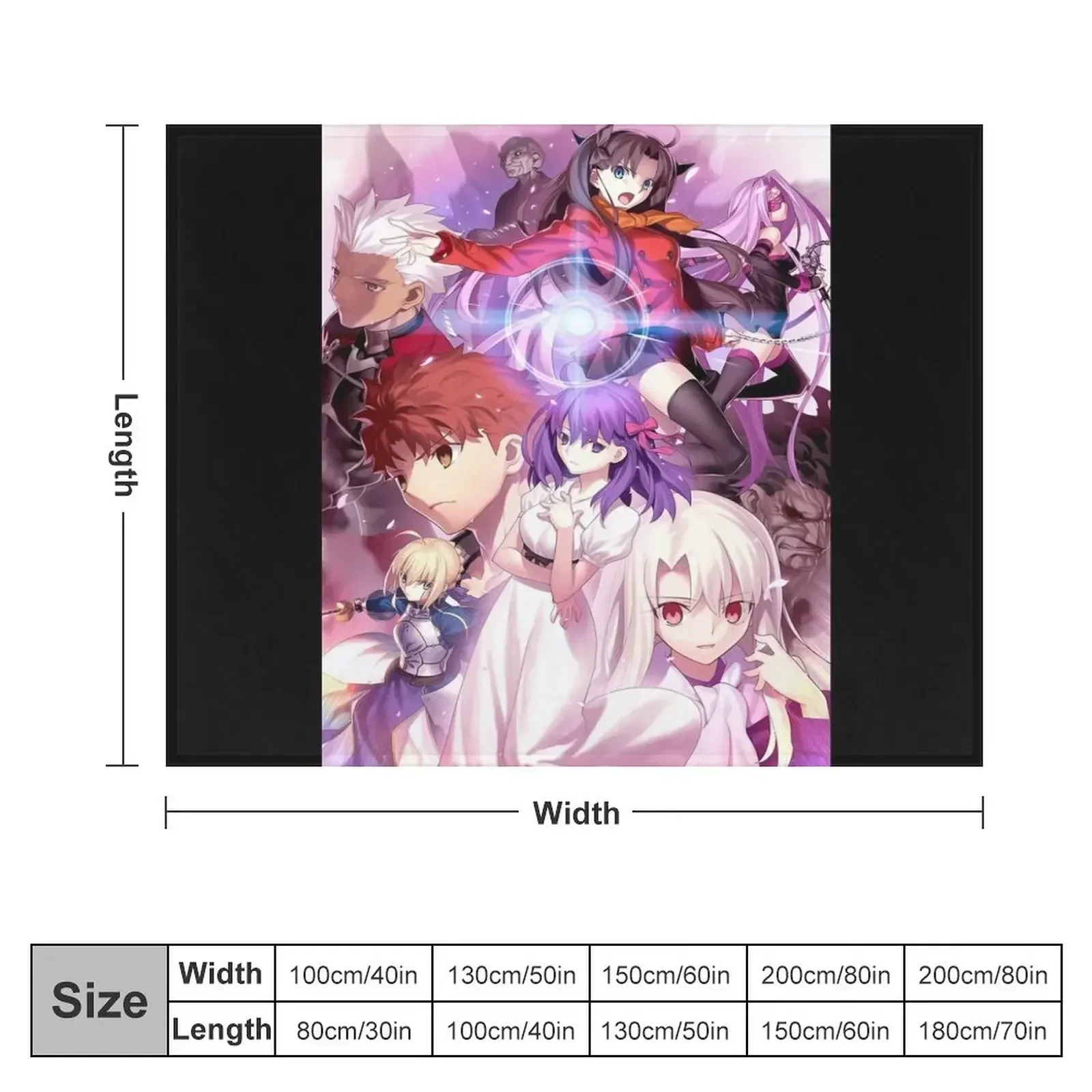 Fate / Stay Night Throw Blanket Luxury Throw Bed linens Extra Large Throw Blankets