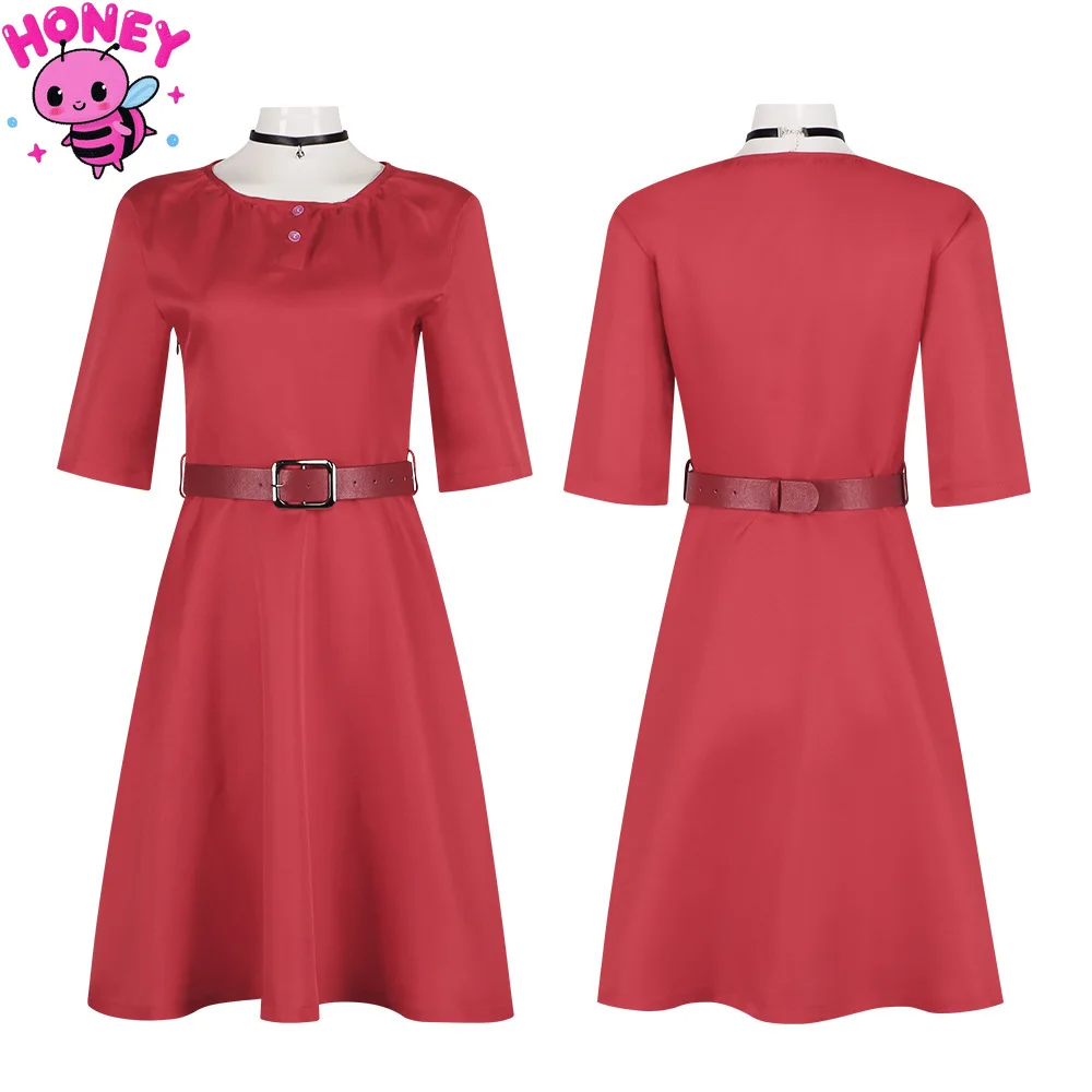 

Anime WITCH WATCH Cosplay Wakatsuki Nico Cosplay Costume Wig Daily Red Dress Uniform Halloween Carnival Party Dresses