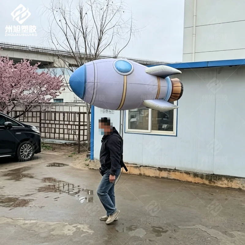 

Inflatable Backpack Puppet Outdoor Space Themed Parade Performance Use Inflatable airship Puppet Walking airship Puppet