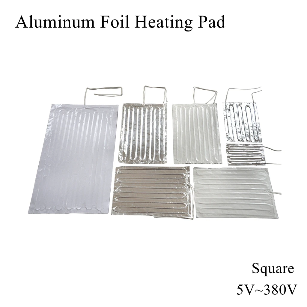 Aluminum Foil Heating Pad Mat Band Sheet Plate Self Adhesive Flexible Waterproof Heater For 3D Printer Diesel Refrigerator Drain