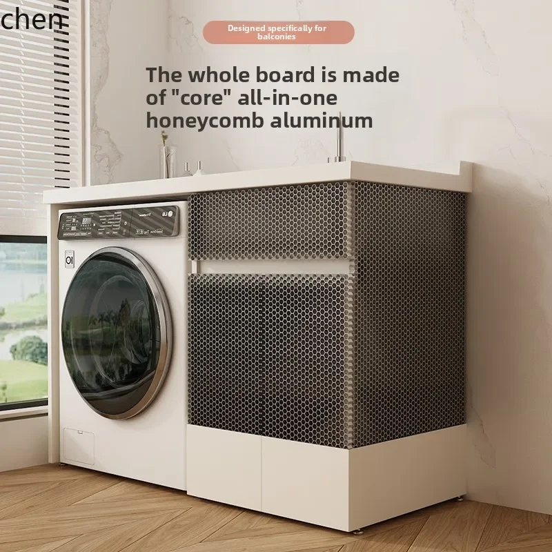 YFY Skin Feel Honeycomb Full Aluminum Large Panel Washing Machine Cabinet Balcony Integrated