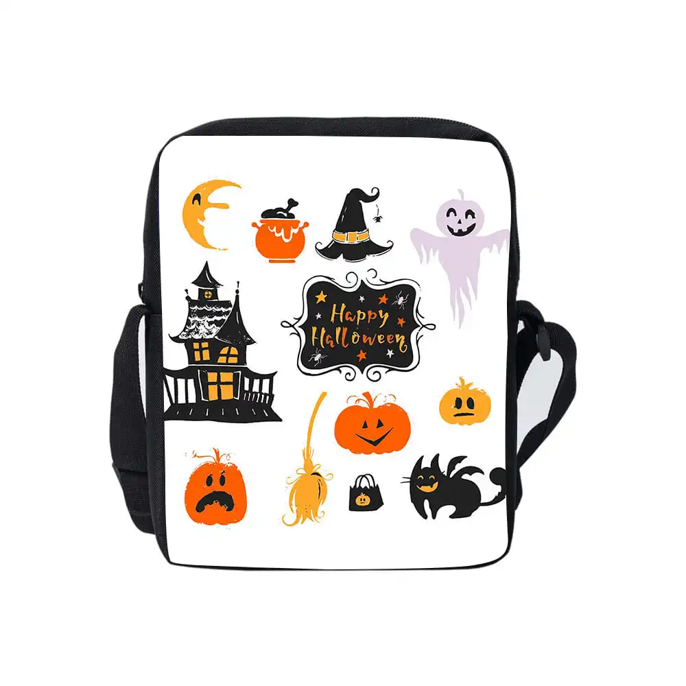 

Halloween Series Daily Single Sided Messenger Bag For Boy/Girls Children Best Gifts 3D Cartoon Casual Teenage Crossbody Bag