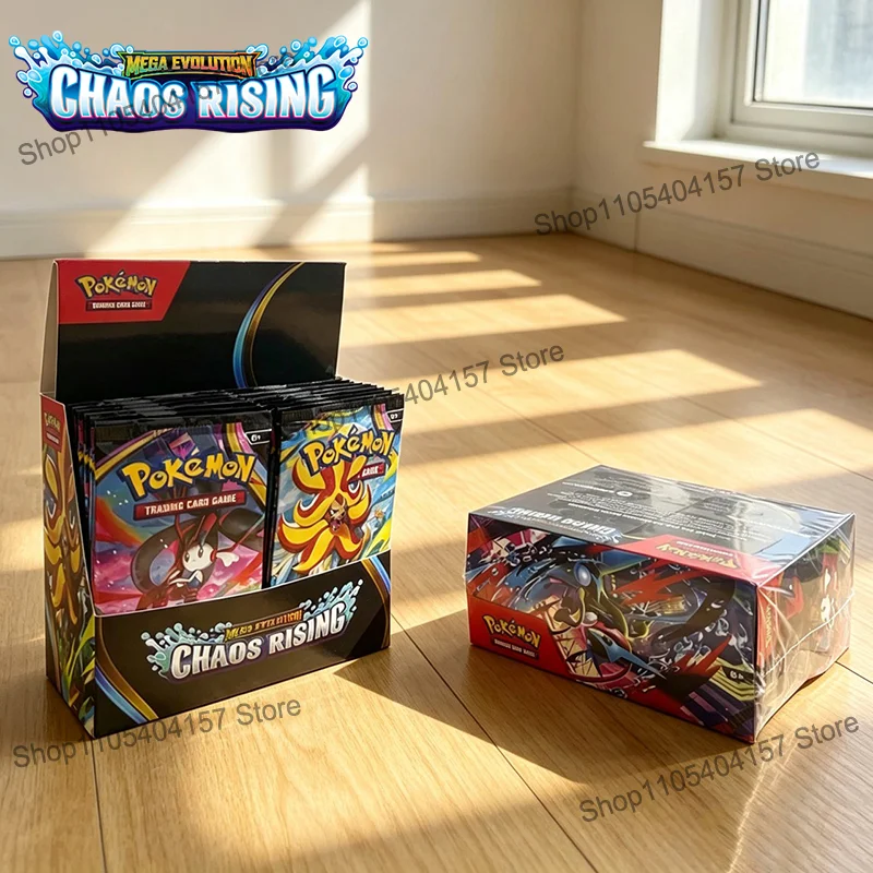 Cartes Pokemon TCG Mega Evolution Chaos Rising, paquets de boosters, 360 pièces, cartes de combat anglaises, collection de cartes à collectionner, jouets, cadeau
