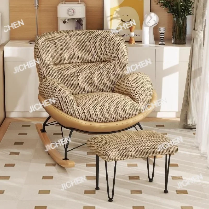 

JC Rocking chair, recliner, balcony, household eggshell, casual lazy sofa, adult rocking adult living room, light luxury, single