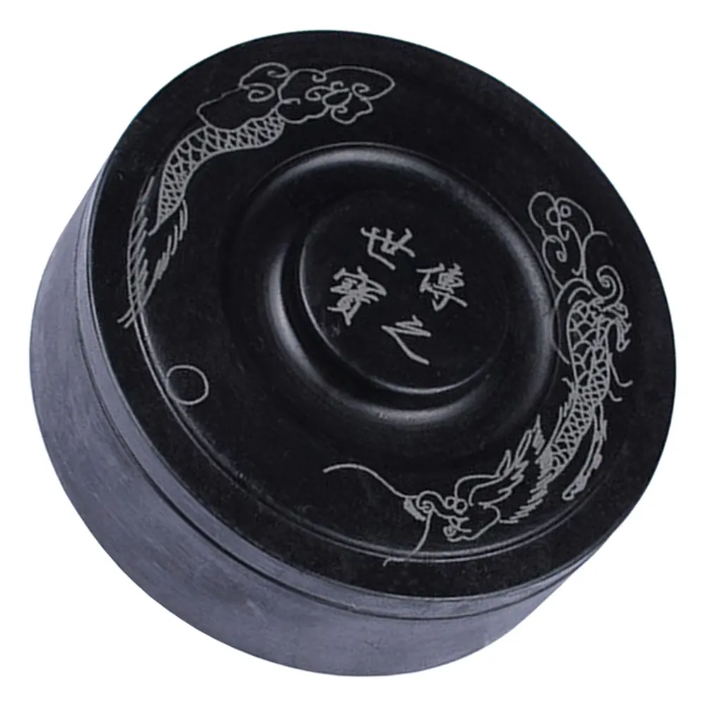 

Inkstone With Cover Black Traditional Chinese Calligraphy Tool Writing Painting Students Stationery Durable Inkslab Practical