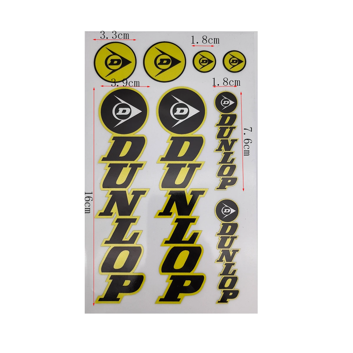 8 Stücke Dunlop Racing Motorrad Fahrrad Gabel Aufkleber Motorrad Sport Vinyl Aufkleber Auto LKW Stoßstange Fenster Aufkleber – Detail 6