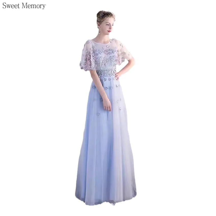 

N1128 Небесно-голубое вечернее платье 2026, новые элегантные длинные платья для выпускного вечера Sweet Memory, студенческое платье для выпускного, банкетное платье