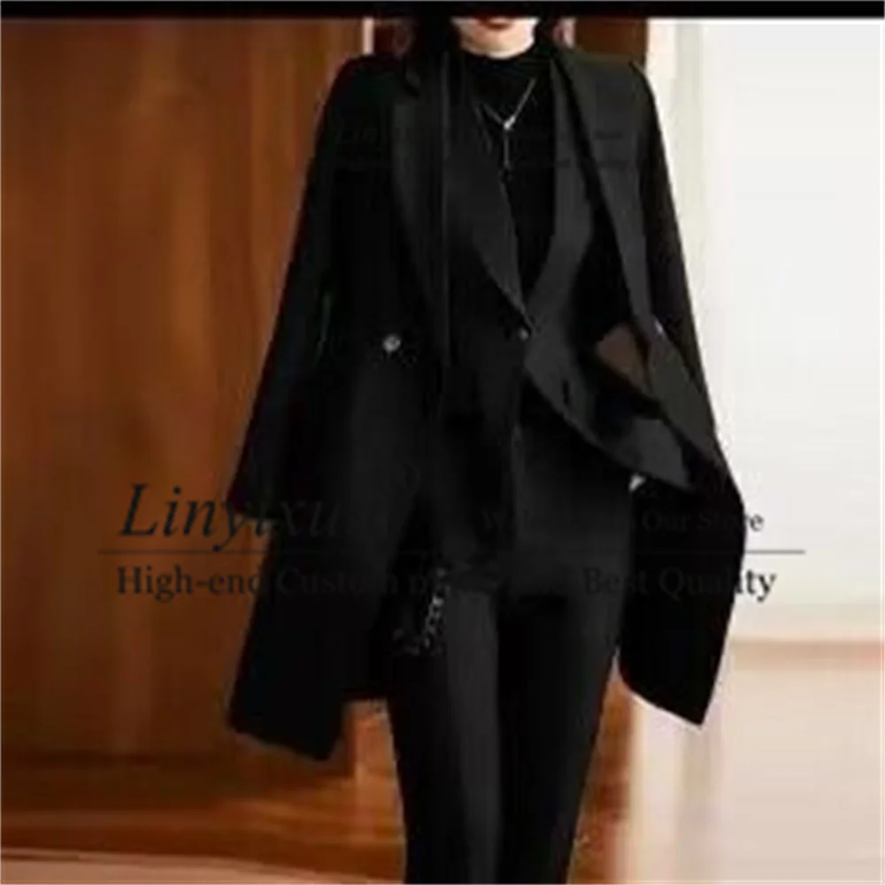 Fashion Ladies Pant Suits Women Business Prom Blazer 3 Pieces Set Jacket Vest Pants Formal Office Uniform Style Female Trousers