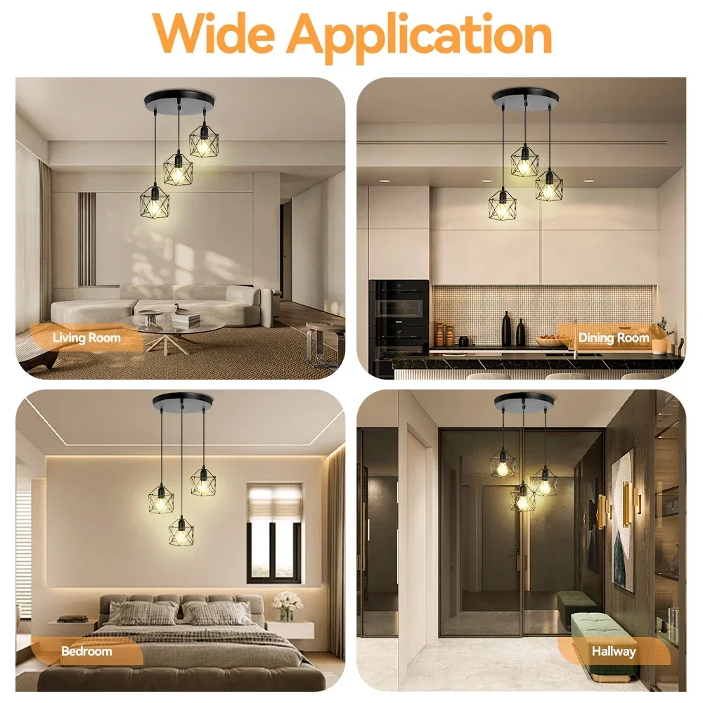 Chandelier LED High-quality Retro Nordic Style Hanging Lamp For Kitchen Dining Living Room Morden Home Pendant Ceiling Light