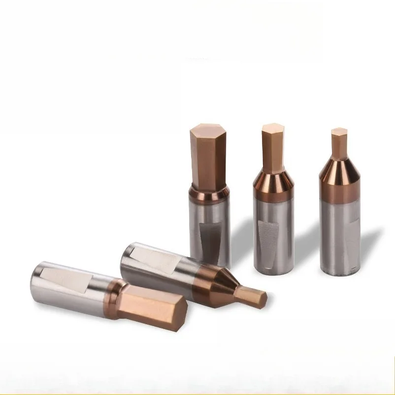 CT08 HSS-TiCN Rotary Punching Cutter Tool 8mm Shank Inner Hexagon CNC Lathe Machining for Stainless Steel
