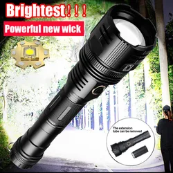 10000MAh LED Most Powerful Flashlight USB Recharge Flash Light  LED Flashlight Zoom Tactical Lantern Long Shot 26650 Torch